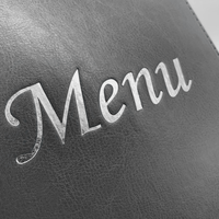 Carte de menu grise de haute qualité A4, couverture de menu en PU avec reliure à vis, couvertures en cuir pour menu de restaurant