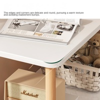 Petite table basse minimaliste moderne en bois avec étagère de rangement pour salon, chambre, petits appartements, unités de location, meubles de maison