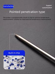 Piercing <span class=keywords><strong>Pt100</strong></span> Pt1000 Temperatuursensor <span class=keywords><strong>Wzpk</strong></span>-194 Thermische Weerstand Sonde Siliciumomhulsel Voor Voedingsmiddelenindustrie - Product Image 3