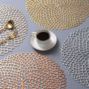 Alfombrillas antideslizantes de lino para cocina accesorios decorativos para el hogar alfombrillas de diseño redondo para mesa, esterilla aislante de ramio, Mantel Individual sólido - Product Image 2