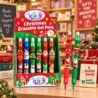 Stylos gel effaçables KAIX de Noël, stylos magiques créatifs à dessin animé, stylos à encre gel effaçable de 0,7 mm avec gomme pour cadeaux d'enfants