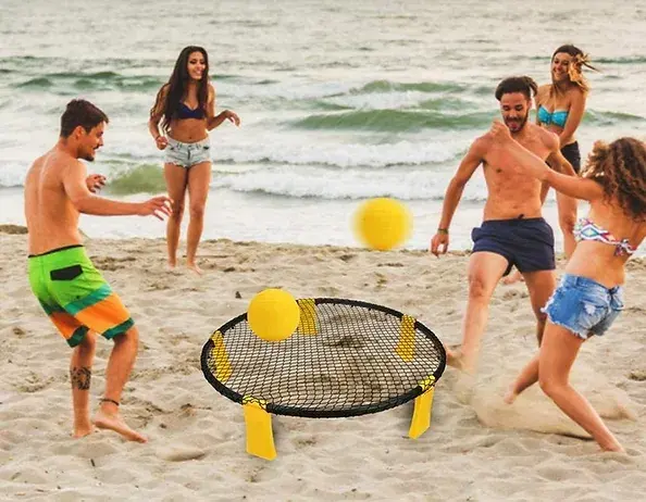 Vendita calda all'aperto spiaggia spike ball set gioco in PVC Mini palle giocattolo gonfiabile gioco di pallavolo Set Sport