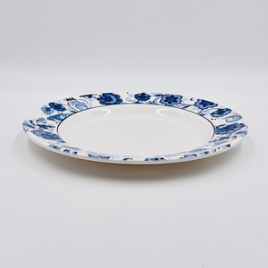 Assiette creuse en mélamine de 11 pouces pour servir les aliments, motif pivoine <span class=keywords><strong>et</strong></span> tulipe - Product Image 5