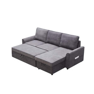 EU Manufacturer Armchair <b>Bed</b> <b>Modern</b> Sectional Pulled Out L Shape Fabric Come in <b>Bed</b> Convertible <b>Bed</b> for Sitting Room - Product Image 3