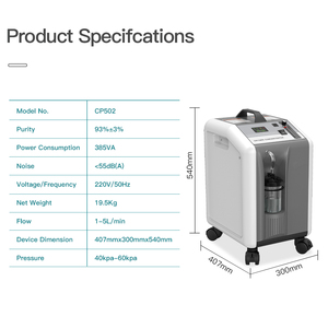 Générateur d'oxygène mobile pour hôpital <span class=keywords><strong>MiCiTECH</strong></span>, <span class=keywords><strong>concentrateur</strong></span> d'oxygène portable de 5 litres, <span class=keywords><strong>concentrateur</strong></span> d'oxygène médical 5l - Product Image 5