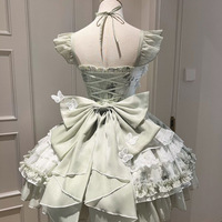 Robe de princesse verte Lolita Angel pour femmes, robe de style gothique, robe de demoiselle d'honneur mignonne, robe à plusieurs couches pour filles