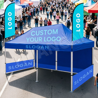 Tente publicitaire pliable 10x10 personnalisée en aluminium, tente gonflable pour événements et salons professionnels en alliage d'aluminium