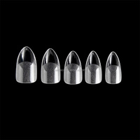 NADECO Vente en gros Mat à l'intérieur, facile à coller court Stiletto Sharpe Nail Tips, Artificial French Design,240 Pcs/boîte
