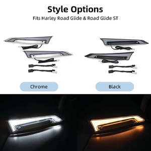 ไฟ LED ตกแต่งกระจกหน้ารถมอเตอร์ไซค์ ไฟเลี้ยว DRL สำหรับ Harley Road Glide ST CVO ไฟหน้าคู่ Touring ปี 2015+ - Product Image 2