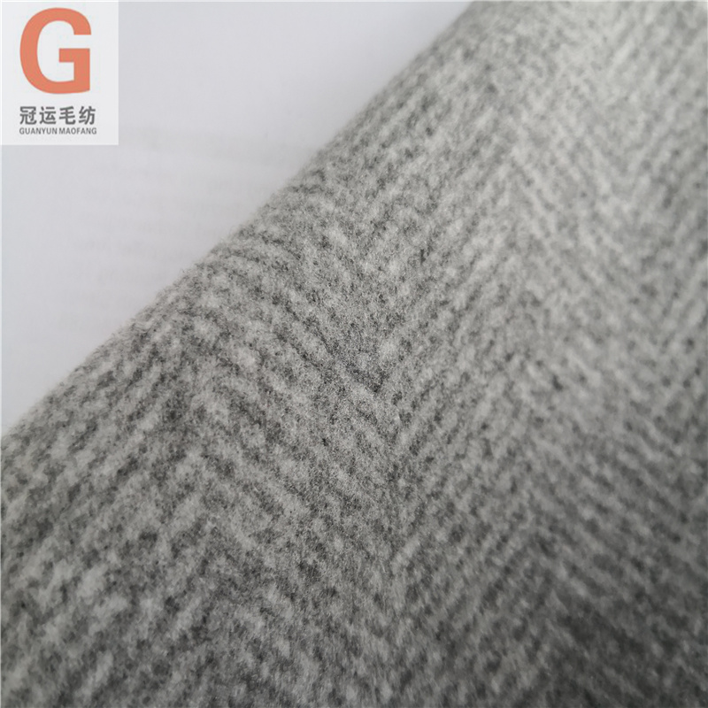 Ткань из полиэстера для спортивной куртки, Модная трикотажная ткань в елочку меланжевого цвета