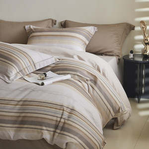 ชุดเครื่องนอนผ้าฝ้ายแท้ XIWEN Home Textiles ขนาด 133x72 ซม. ลายทวิลล์ ย้อมสีแบบ Reactive ลายเรขาคณิต คอลเลคชั่นฤดูใบไม้ผลิ 2025 - Product Image 1