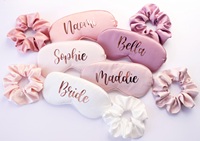 Ensemble cadeau de masques de sommeil brodés personnalisables et évolutifs, masque pour les yeux en satin personnalisé, cadeau d'entreprise pour les grands événements d'entreprise
