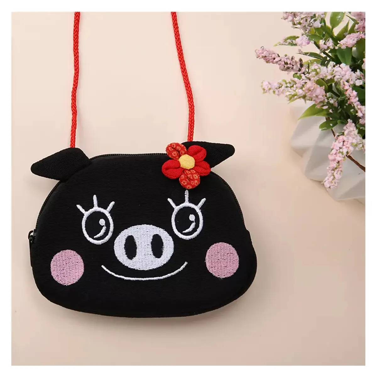 Supply Children Cute Girls Decorative Round Small Shape Fabric Crossbody Bag Cartoon Wallet