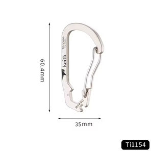 Mosquetón Portátil de Aleación de Titanio Plateado de Alta Calidad, Resistente a la Corrosión, Personalizable para Senderismo y Actividades al Aire Libre - Product Image 6