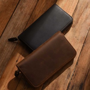 Large Leather Wallet RFID Protection Elegant Women's Coin <b>Purse</b> Card Bill Compartments Zipper Closure Leather - Product Image 2