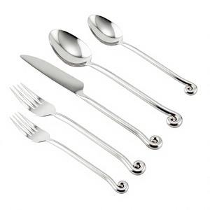 Ensemble de couverts en gros durable en acier inoxydable 18/10, finition poli miroir, réutilisable pour le camping en extérieur - Product Image 2