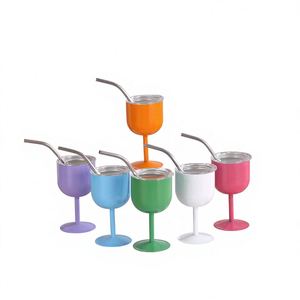 Ensemble de verres à shot miniatures en acier inoxydable de style américain, design intelligent, isolation sous vide 6-12 heures, paille intégrée - 4 oz, idéal pour offrir - Product Image 1