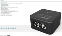 Radio FM, Radio Internet, Jam Alarm dengan Pengisi Daya Nirkabel Terintegrasi, Baterai Isi Ulang 5W/10W