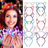 Meilleures ventes : Accessoires de tête lumineux en peluche LED (oreilles de Mickey, oreilles de lapin, oreilles de chat, couronnes) et bandeaux pour marché nocturne