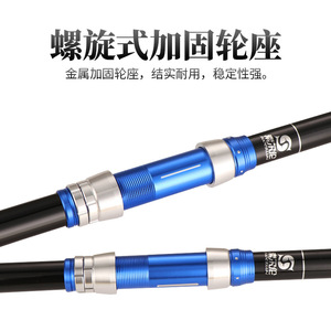 Canne à pêche longue portée en fibre de carbone 5,4 m, action extra rapide, pour lancer à distance en eau salée, bleu noir, guides SIC - Product Image 5