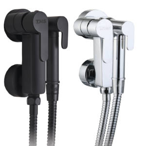 Juego de grifería higiénica negra para ducha íntima |   Montado en la pared |   THS Thermostyle ® - Product Image 2