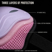 Casque de vélo pour enfants en PC/EPS personnalisé OEM pour tous les âges, protections genoux et poignets pour le cyclisme et le patinage