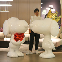 Poupée créative cadeau résine Snoopy sculpture décoration de la maison Snoopy statue