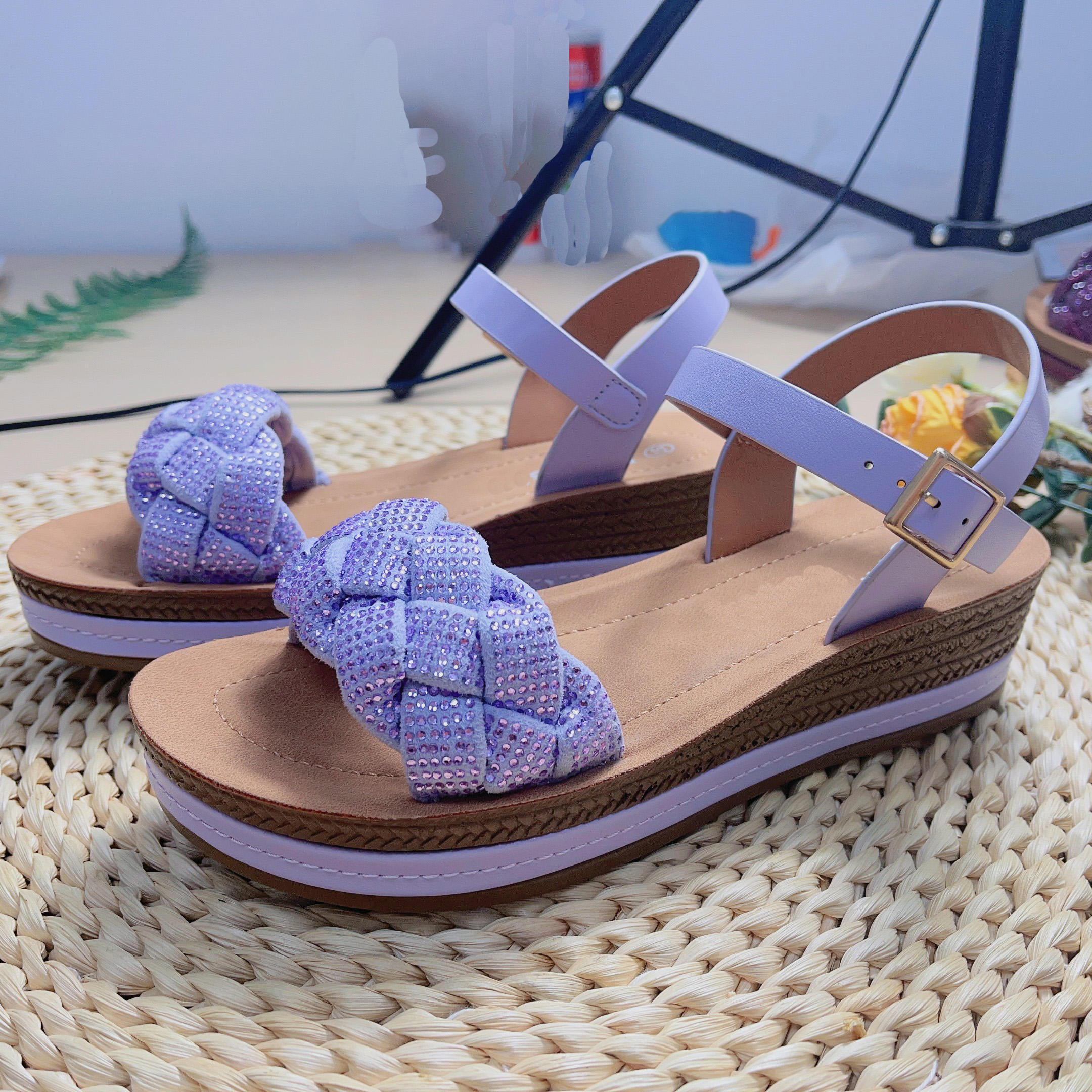 Rope Sandals Summer Handmade Breathable Bandage Beach Flat Sandals