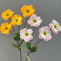 Fleurs artificielles en soie à 4 têtes, papillons, 58 cm, multi-branches, fausses fleurs pour mariage, décoration intérieure, accessoires de photographie, vente en gros