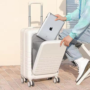 Bagage à main neutre, bagage léger en ABS à coque rigide avec poche avant et roues pivotantes - Product Image 4