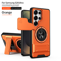 Nouvelle coque de téléphone rotative 2-en-1 avec anneau, magnétique, antichoc, étanche, en TPU+PC, protection de la vie privée, refroidissante pour Samsung S25/S24/S26