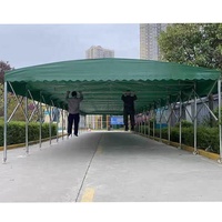 Abri de stockage pliant moderne en métal et PVC, à ouverture coulissante, pour garage extérieur, abri de voiture et entrepôt - Meilleures ventes