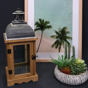 Gỗ Nến Đèn Lồng Người Giữ Nến Treo Đèn Lồng Gỗ Vintage Đèn Lồng - Product Image 6