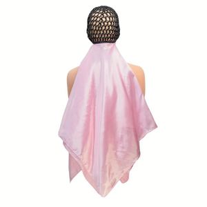With Heatless Silk Press Care Shower Hair Net and <b>Scarf</b> Multipurpose Wrap Cap for Sleeping Gift - Product Image 2
