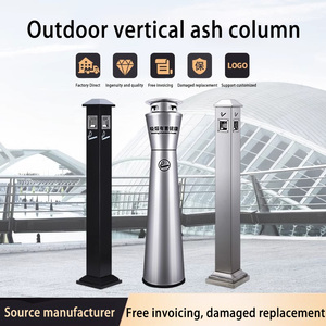 Thép Không Gỉ Hiện Đại Gạt Tàn Đa Năng Bồ hóng Cột Lưu Trữ Giải Pháp Cho Phòng Tập Thể Dục Trường Khách Sạn Hội Thảo Ăn Uống Căn Hộ Bệnh Viện - Product Image 3