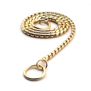 Strong Chrome Metal Chain Dog Show Leash Adjustable Snake P Chock <strong>Training</strong> Heavy Collars Pet <strong>Lead</strong> - Product Image 2