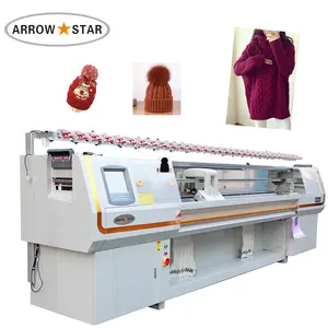 New design STG type double system 52 inch flat bed wool sweater knitting machine