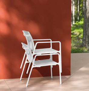 Hot Sale <b>Metal</b> Aluminum Frame Mesh Fabric Garden Furniture <b>Outdoor</b> Patio Dining Chair Garden Chair - Product Image 1