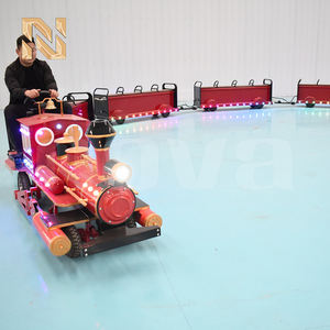Train électrique sans rails <span class=keywords><strong>de</strong></span> 17 places, 48V, longue portée, pour les centres commerciaux, les parcs, certifié CE, équipement <span class=keywords><strong>de</strong></span> manège <span class=keywords><strong>de</strong></span> fête foraine - Product Image 2