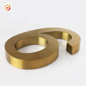 JAGUARSIGN Manufacturer Custom Laser Cutting Flat Cut Out Solid Stainless Steel <strong>Brass</strong> Metal <strong>Letters</strong> Fabricated <strong>Brass</strong> <strong>Letter</strong> - Product Image 1