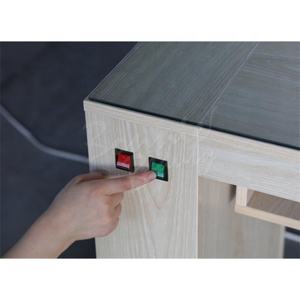 Mesa de Manicura Moderna de Lujo con Secador de Uñas, Mueble de Salón, Estación de Spa Portátil Negra con Reposabrazos Rosa - Product Image 3