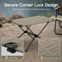 Table de camping pliable en alliage d'aluminium, table de pêche, de pique-nique, de barbecue, de plage, ultralégère, portable, pliable, 60x39x39cm, pour l'extérieur