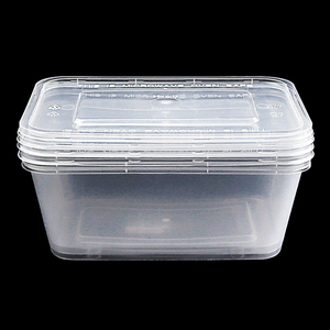 1000ml Disposable Plastic Container Fast Food Packaging Box Food Delivery Container Microwave Takeaway Food Storage Box
