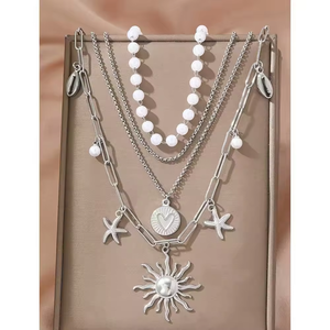 Collier tendance en perles d'eau douce et acrylique pour femme – Nouveaux accessoires de mode pour les vacances - Product Image 5