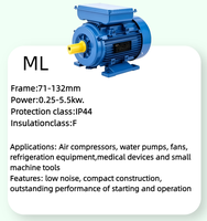 Moteur électrique domestique ML 0,25 kW-5,5 kW 2/4 pôles, à condensateur double valeur, monophasé, asynchrone à induction