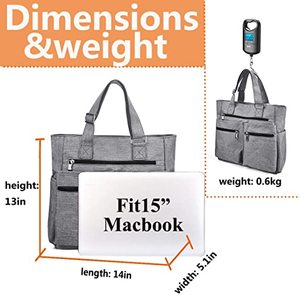 <span class=keywords><strong>Bolsa</strong></span> <span class=keywords><strong>de</strong></span> Lona Impermeable y Elegante, <span class=keywords><strong>de</strong></span> Gran Capacidad, con Múltiples Bolsillos, Bolso <span class=keywords><strong>de</strong></span> Hombro Casual para el <span class=keywords><strong>Trabajo</strong></span> Diario, para Laptop, para Maestros - Product Image 3