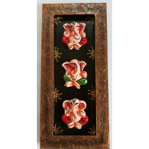 Jarrón Decorativo de Arcilla Hecho a Mano con Diseño Art Deco de Lord Ganesha (Diseño Vertical) - Decoración para el Hogar para Bodas y Cumpleaños - Product Image 1