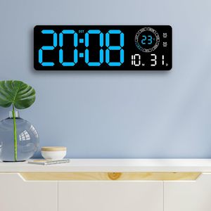 Large <b>LED</b> Digital Wall <b>Clock</b> Multi Info Display with Night Light Dual Alarm for Home Office Modern Decor - Product Image 6
