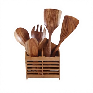 Classic Design Wooden Cutlery Holder With Exclusive Quality Brown Color Cutlery Holder At <b>Cheapest</b> Pricing - Product Image 1