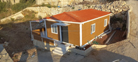 Maisons mobiles en acier ignifuges, conteneurs préfabriqués à montage simple, exportation transfrontalière pour villas